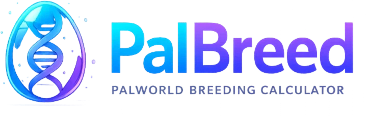 PalBreed logo for Palworld breeding calculator and breeding guide website